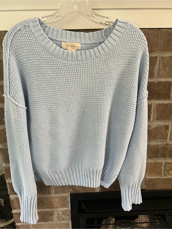 Jessica Simpson Sweaters - Joie Light Blue Knit Sweater - Cozy Waffle Crewneck